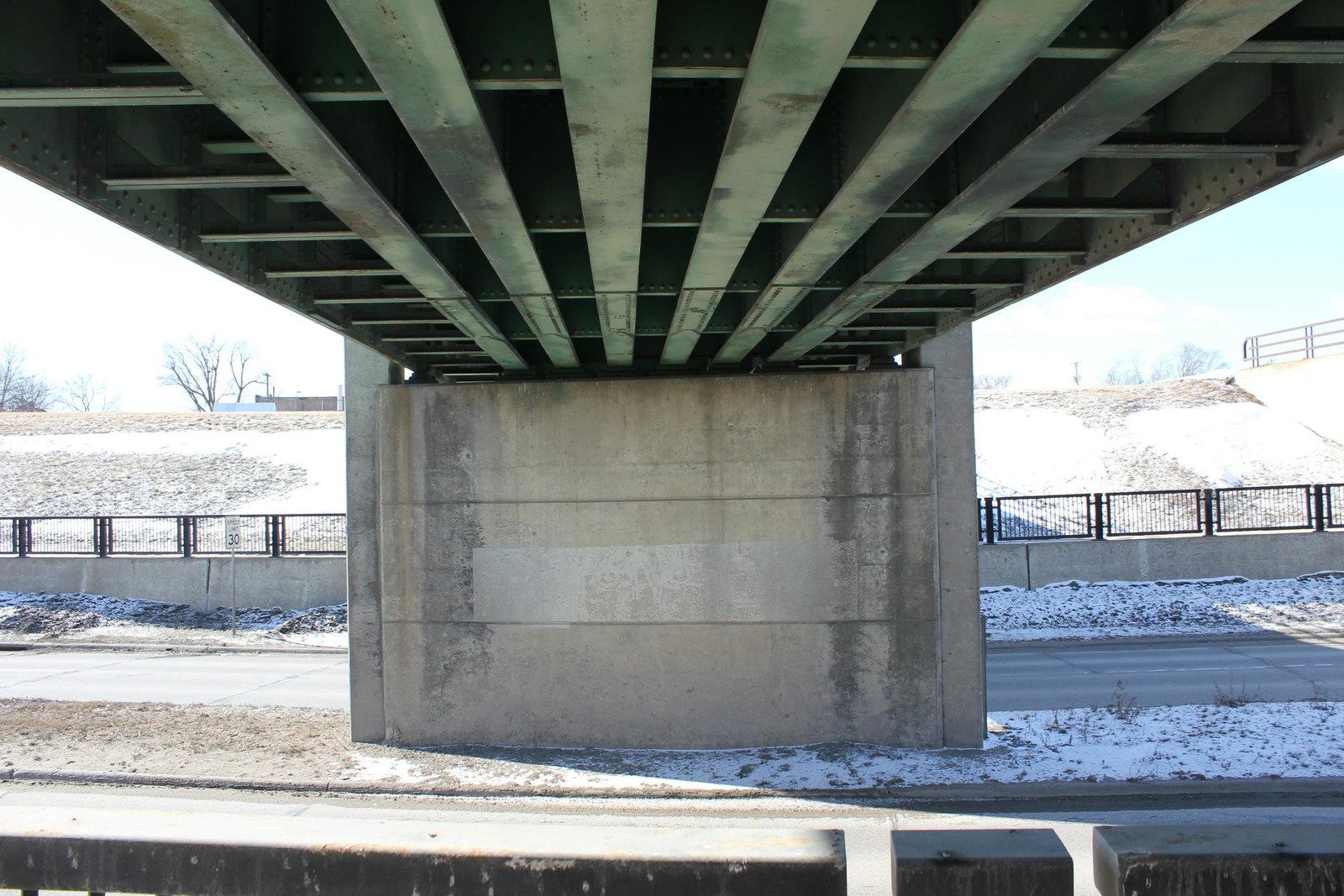 Under bridge